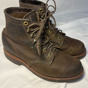 Vintage Chippewa 20065 Service Boots 6.5D USA Made Vibram Sole Heritage Leather
